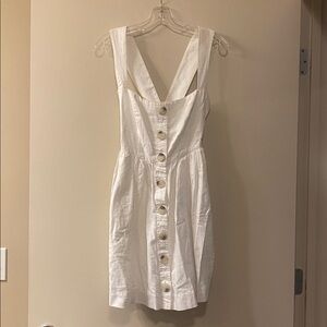 Free People White Button-Down Dress